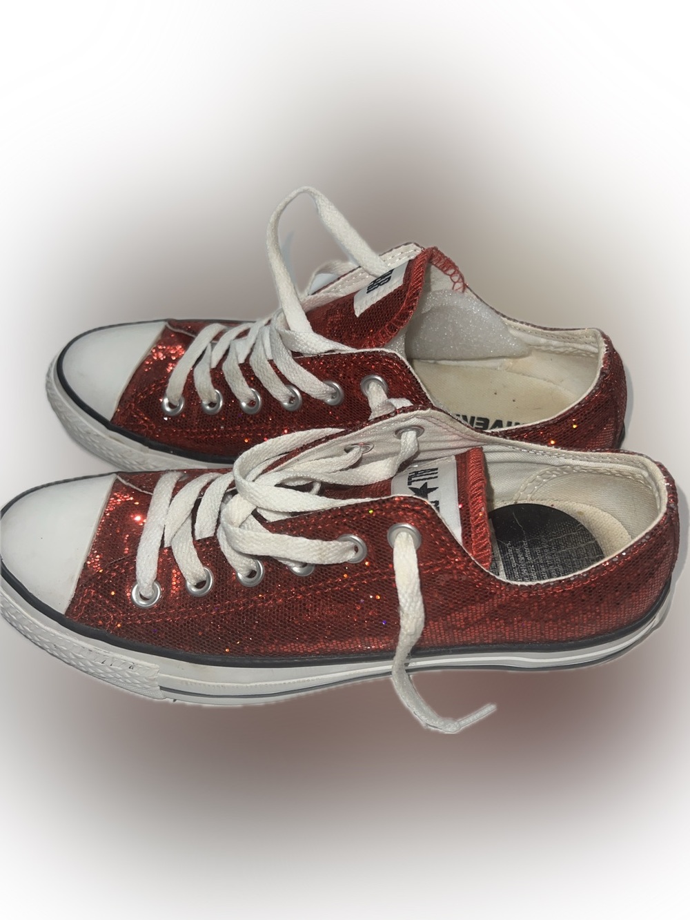 Converse Chuck Taylor ALL STARs/ruby red glitter - EUC